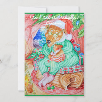 Een Kaart voor de kerstmis van een lieve kleindoch