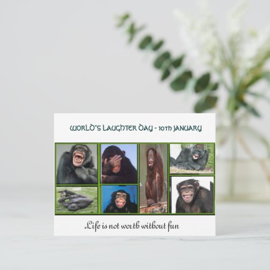 Een kaart voor de lachdag van de wereld (Staand voorkant)