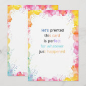 Een kaart voor elke gelegenheid. Wenskaart (Voorkant / Achterkant)