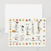 Een kaart voor elke keer. (Voorkant / Achterkant)