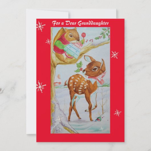 Een Kaart voor kerstmis van een kleindochter (Voorkant)