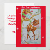 Een Kaart voor kerstmis van een kleindochter (Voorkant / Achterkant)