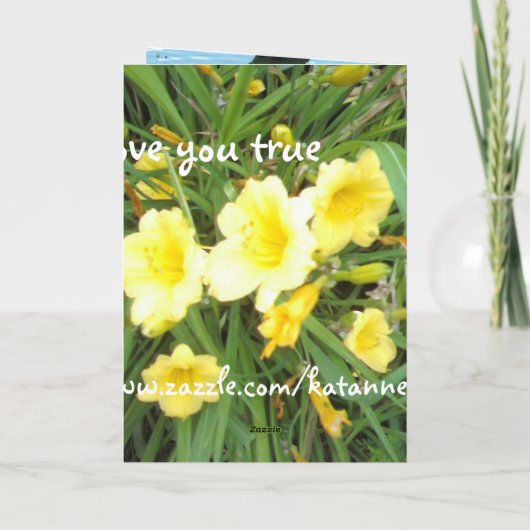 een kaart voor mijn liefde. (Achterkant)