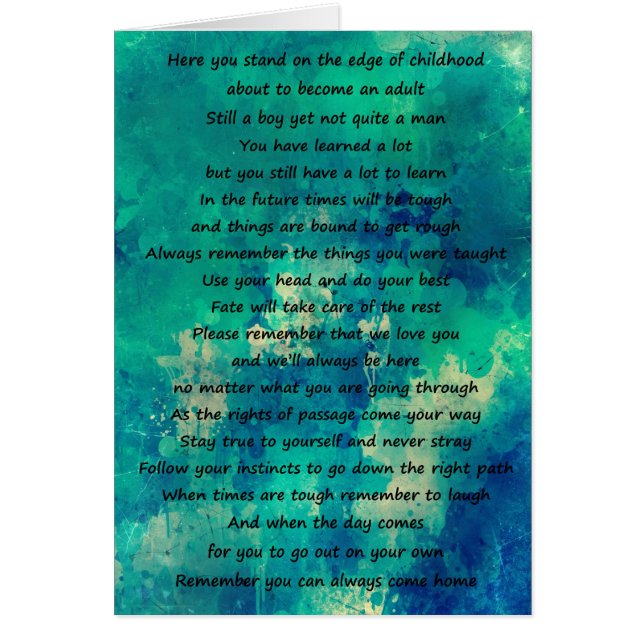 Een Kaart voor Onze Zoon (Voorkant)