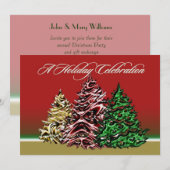 Een Kaart voor uitnodiging tot feestdag (Voorkant / Achterkant)