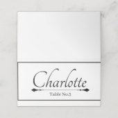 Een kaarthuwelijk plaatsen plaatskaartje (Buitenkant ongevouwen)