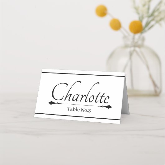 Een kaarthuwelijk plaatsen plaatskaartje (Voorkant)