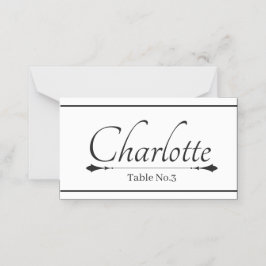 Een kaarthuwelijk plaatsen plaatskaartje