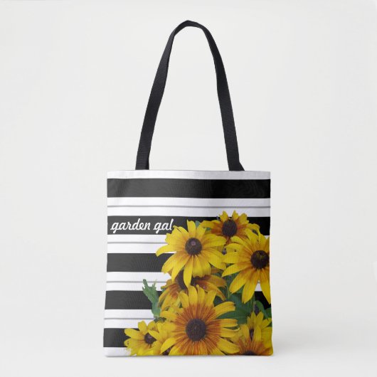 Een kaartje bloemen tote bag (Voorkant)