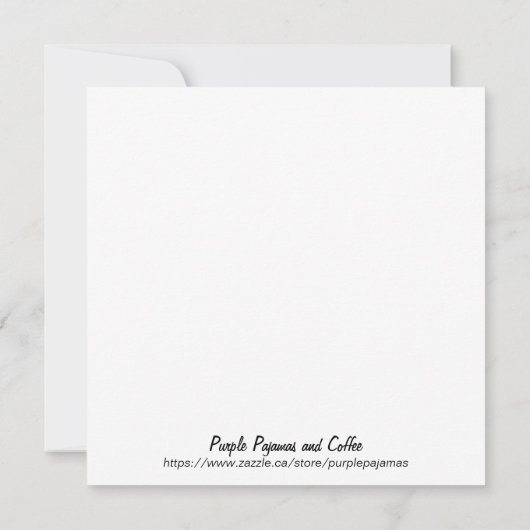 Een kaartje met retro jaren 50 gestileerde vrouw (Achterkant)