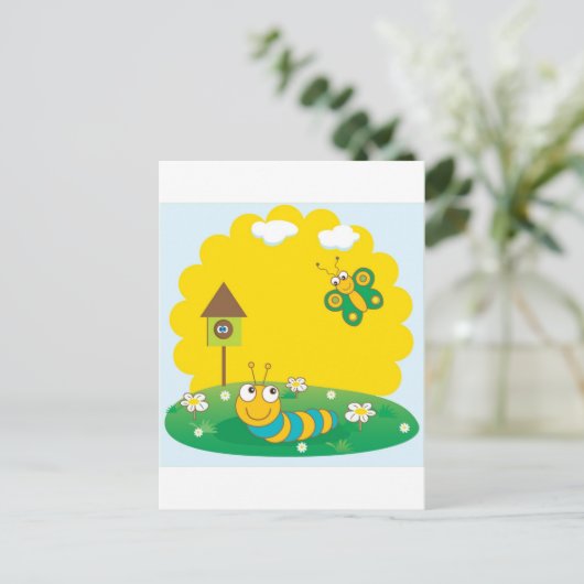 Een kaartje voor de luchtveren met rupsbanden en v briefkaart (Staand voorkant)