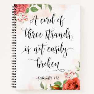 Een kabel van drie strengen, ecclesiastes 4:12 notitieboek