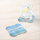 Een kabel van drie strengen strand-oceaanblauw kartonnen onderzetters (Insitu)