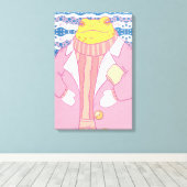 Een Kabouter Kikker Canvas Afdruk (Insitu (Houten vloer))