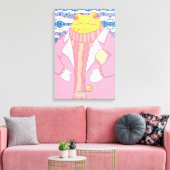 Een Kabouter Kikker Canvas Afdruk (Insitu (Woonkamer))