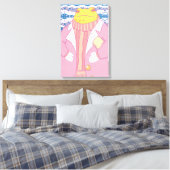Een Kabouter Kikker Canvas Afdruk (Insitu (Slaapkamer))