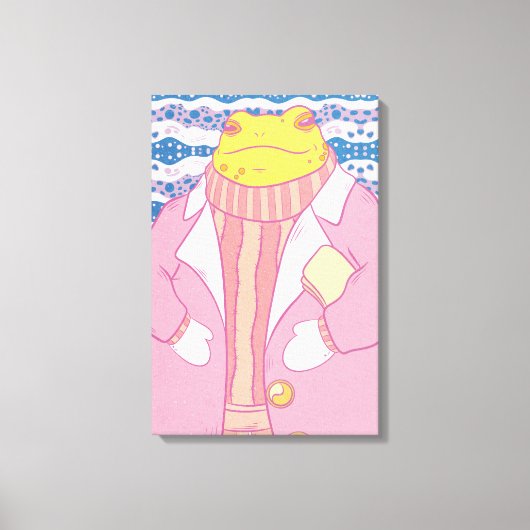 Een Kabouter Kikker Canvas Afdruk (Voorkant)