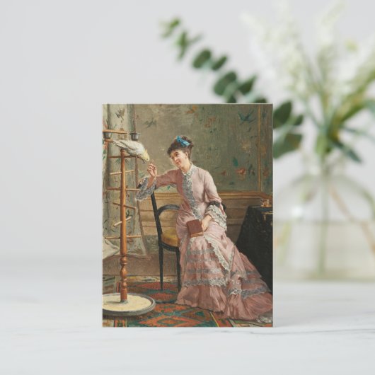 Een kaketoe | Gustave Léonard de Jonghe Briefkaart (Staand voorkant)