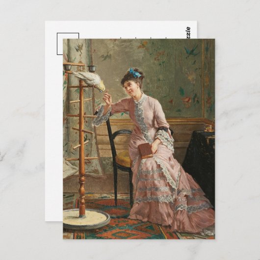 Een kaketoe | Gustave Léonard de Jonghe Briefkaart (Voorkant / Achterkant)