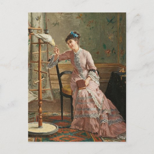 Een kaketoe | Gustave Léonard de Jonghe Briefkaart (Voorkant)