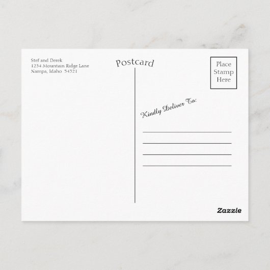 Een kale adelaar en de Amerikaanse vlag Briefkaart (Achterkant)