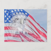 Een kale adelaar en de Amerikaanse vlag Briefkaart (Voorkant)