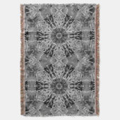 Een Kaleidoscoop van de winter, zwart-wit Deken (Voorkant Verticaal)