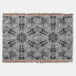 Een Kaleidoscoop van de winter, zwart-wit Deken