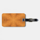 Een Kaleidoscoop van een verbrande Oranje ster Bagagelabel (Achterkant horizontaal)