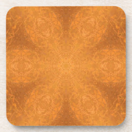 Een Kaleidoscoop van een verbrande Oranje ster Bier Onderzetter