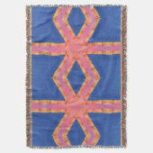 Een Kaleidoscoop van een Winterroze, Oranje en bla Deken (Voorkant Verticaal)