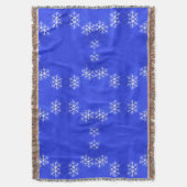 Een Kaleidoscoop van Snowflakes en Kerstblauw Deken (Voorkant Verticaal)