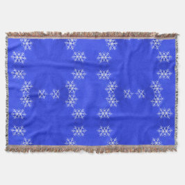 Een Kaleidoscoop van Snowflakes en Kerstblauw Deken