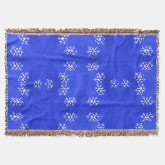 Een Kaleidoscoop van Snowflakes en Kerstblauw Deken (Voorkant)