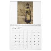 Een kalender met traditionele Chinese hoffelijkhei (Jan 2027)