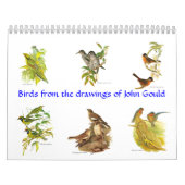 Een kalender met vogelschilderingen van John Gould (Hoes)