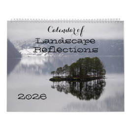 Een kalender van landschapsreflecties voor 2025