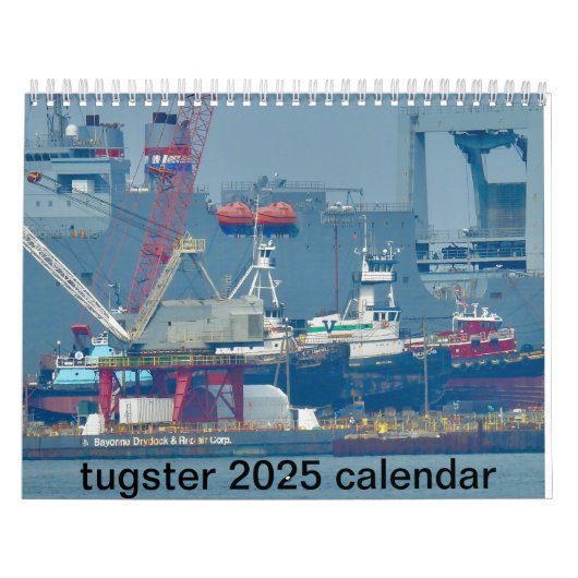 Een kalender voor 2025 met dramatische sleepbootfo (Hoes)
