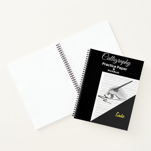 Een kalligrafihandschrift en een Praktijk personal Notitieboek (Binnen)