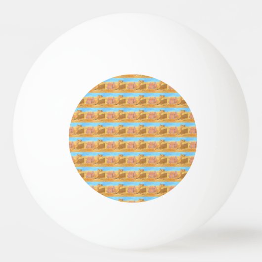 Een kameel ping pong bal pingpongbal (Voorkant)