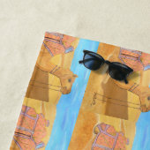 Een kameel strandlaken (In situ)