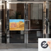 Een kameel venster cling raamsticker (Kantoordeur)