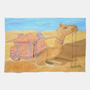 Een kamele keukendoek theedoek