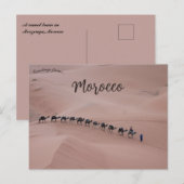 Een kamelentrein in Merzouga Marokko Briefkaart (Voorkant / Achterkant)
