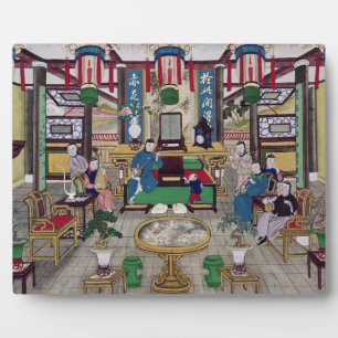 Een kamer in het Huis van de heer Kong, een pekelh Fotoplaat