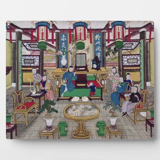 Een kamer in het Huis van de heer Kong, een pekelh Fotoplaat (Voorkant)