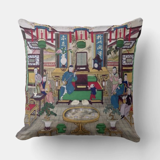 Een kamer in het Huis van de heer Kong, een pekelh Kussen (Voorkant)