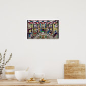 Een kamer in het Huis van de heer Kong, een pekelh Poster (Keuken)
