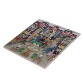 Een kamer in het Huis van de heer Kong, een pekelh Tegeltje (Zijkant)