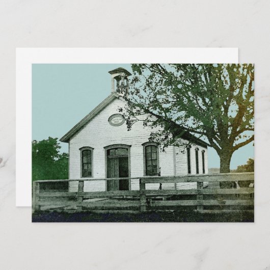 Één Kamer School schoolhuis  Play Event Kaart (Voorkant / Achterkant)